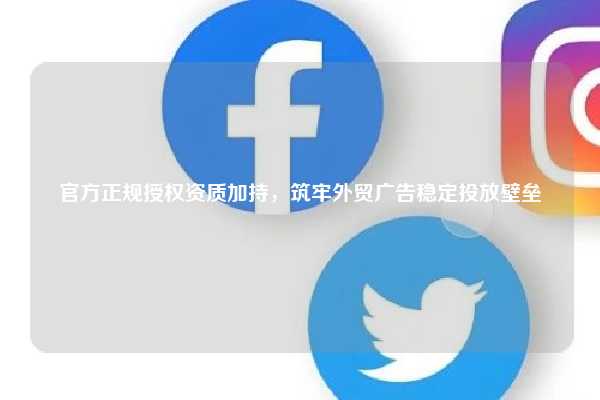 官方正规授权资质加持，筑牢外贸广告稳定投放壁垒