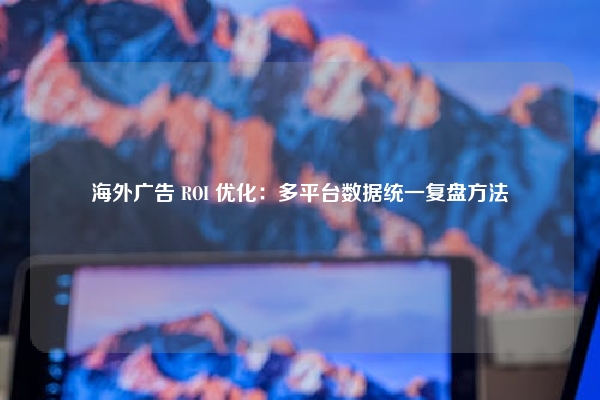 海外广告 ROI 优化：多平台数据统一复盘方法