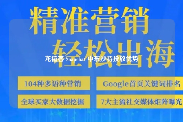 龙禧客 Snapchat 中东沙特投放优势