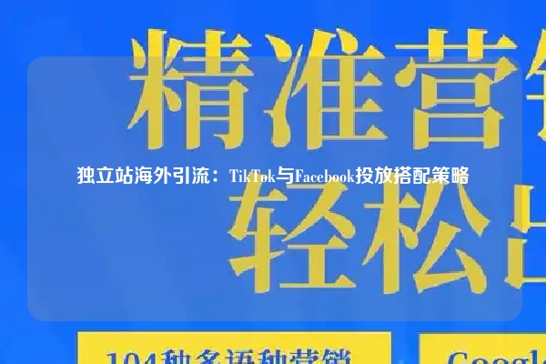 独立站海外引流：TikTok与Facebook投放搭配策略
